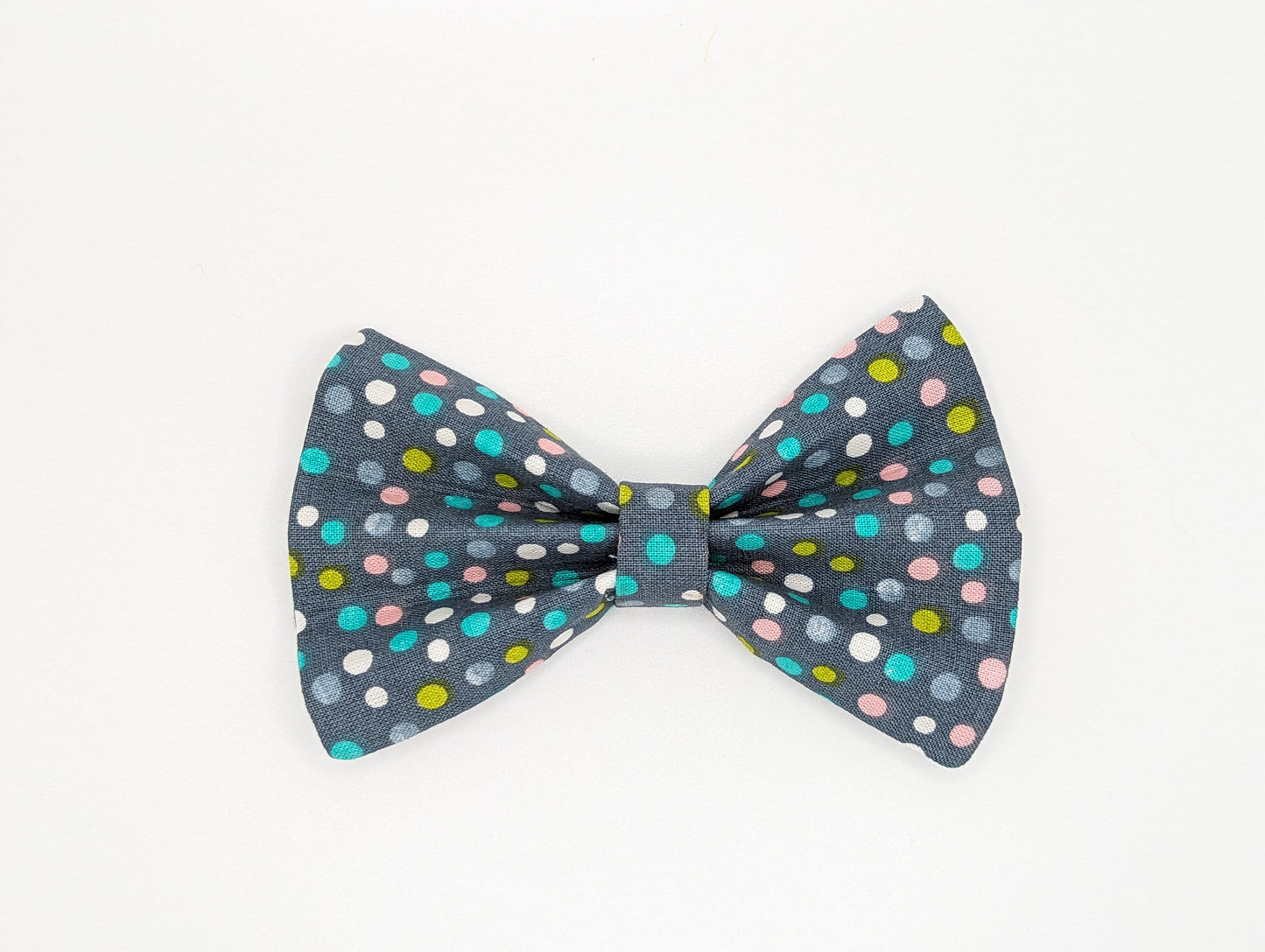 Gray with Multi-Colored Polka Dot