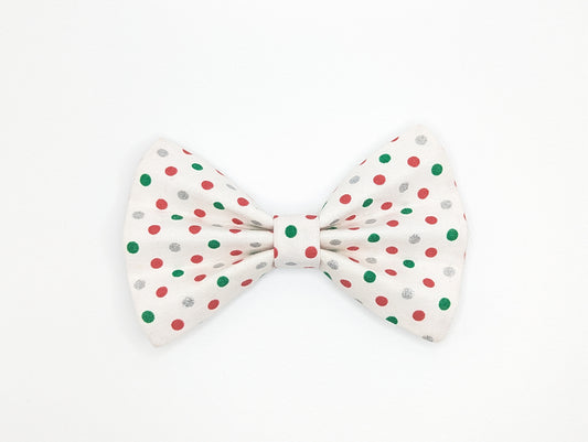 White w/ Christmas Polka Dot